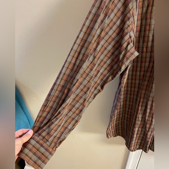 Peter Millar button front shirt casual plaid long sleeve multicolor men XL - Picture 3 of 8